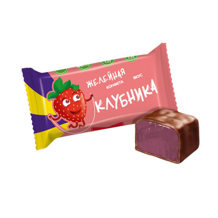 Конфеты желейные со вкусом клубники Савинов 1 кг*4