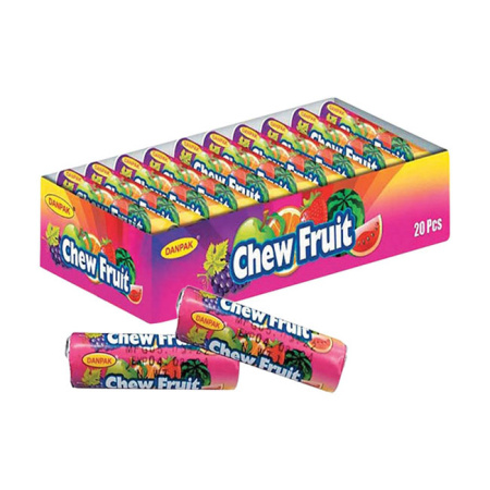 Жевательная конфета Chew Fruit Три Соб@ки Забияки 17,5 г*20 шт.