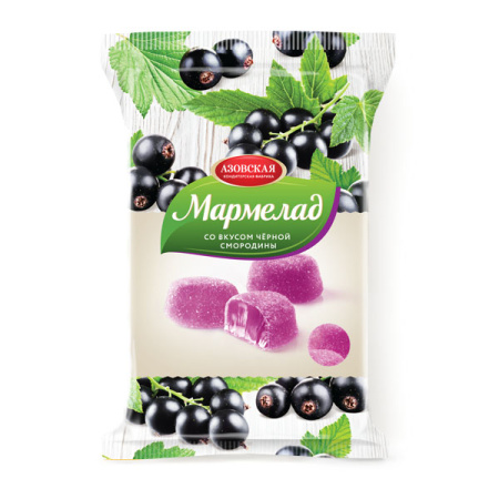 Мармелад желейный со вкусом Черная смородина Азов 300 г*12