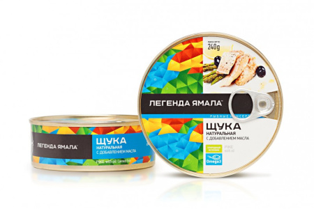 Щука натуральная с добавлением масла Легенда Ямала 240 г
