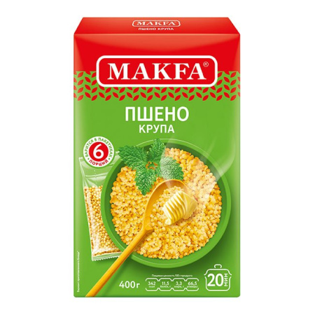 Крупа пшено шлифованное Макфа вар. пак. 400 г
