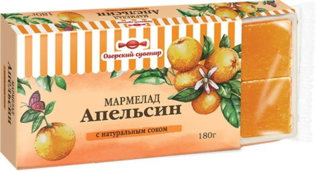 Мармелад желейно-фруктовый Озерский сувенир апельсин 180 г