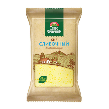 Сыр Сливочный 50% БЗМЖ Село Зеленое 200 г*10