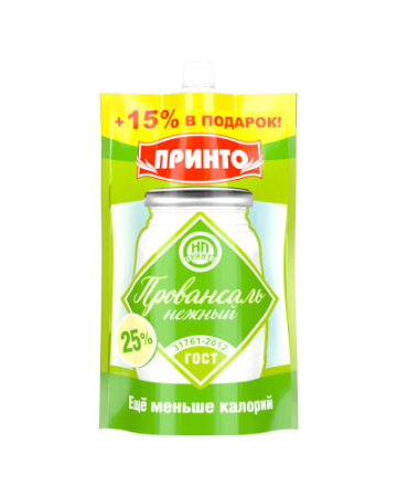 Соус майонезный Провансаль Нежный 25% Принто ДП 192 г*25