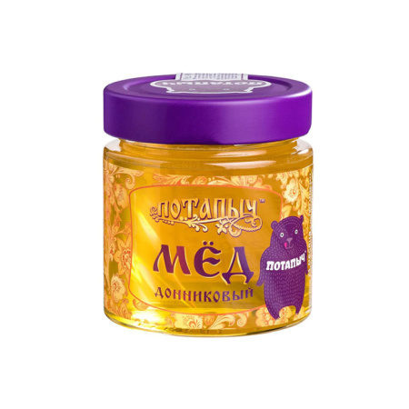 Мед натуральный донниковый Потапыч ст/б 250 г*12