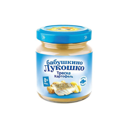 Пюре Бабушкино лукошко треска картофель 100 г
