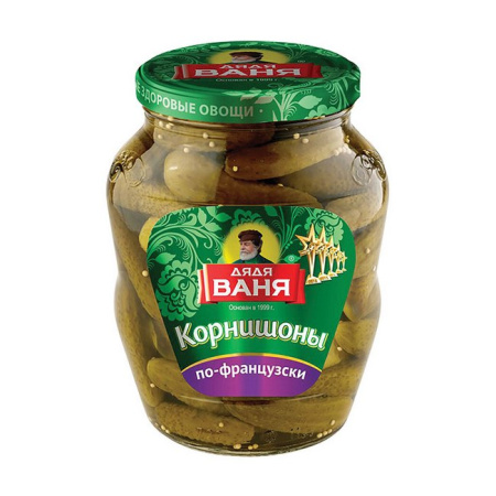 Огурцы корнишоны По-французски Дядя Ваня 680 г