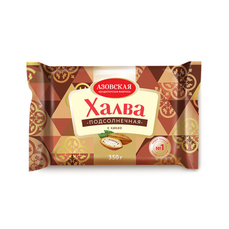 Халва подсолнечная с какао Азов 350 г*16