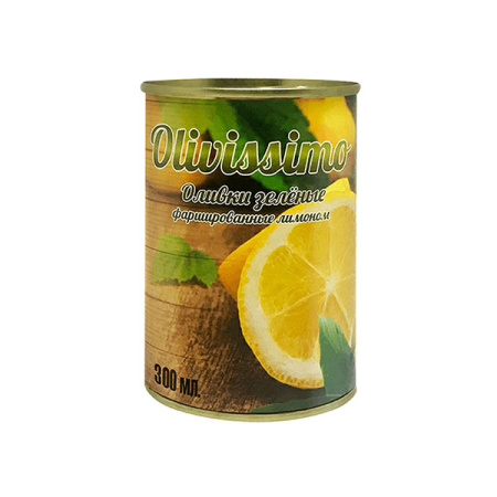 Оливки с лимоном Olivissimo Оливиссимо ж/б 280 г*12