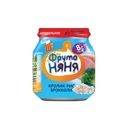 Пюре Фрутоняня брокколи кролик рис 100 г