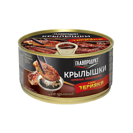 Крылышки куриные обжаренные в соусе Терияки Главпродукт 325 г