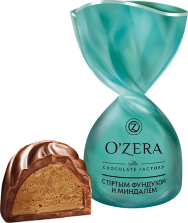 Конфеты шоколадные OZera с тертым фундуком и миндалём КДВ *1 кг