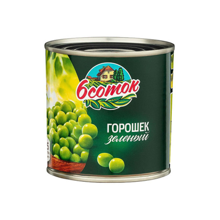 Горошек зеленый 6 соток 425 г