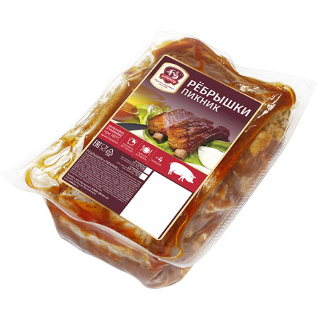 Ребрышки Пикник зам. Ромкор ФТС пакет для запекания 1 кг
