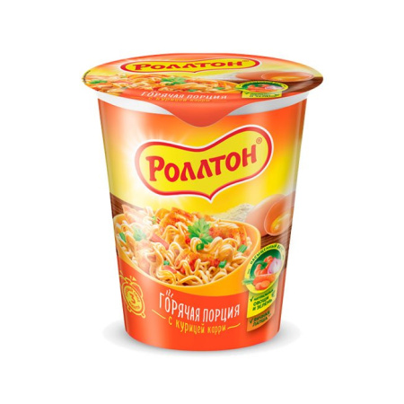 Лапша б/п Роллтон Курица карри стакан 70 г
