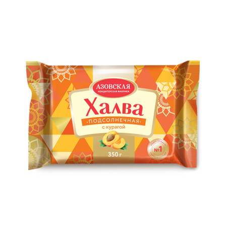 Халва подсолнечная с курагой Азов 350 г*16