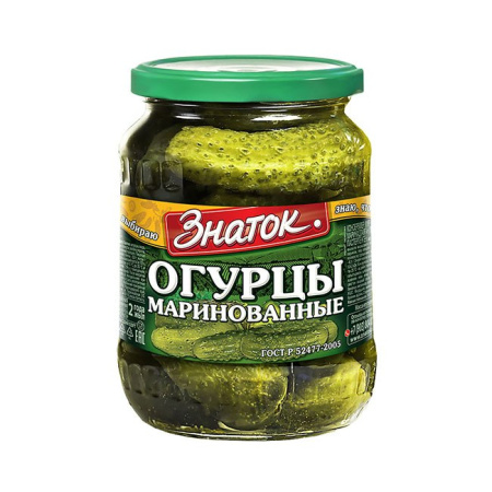 Огурцы маринованные Знаток 670-680 г