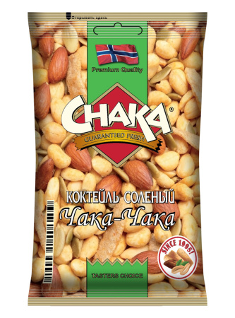 Коктейль ореховый соленый Chaka Чака (смесь из обж. орехов и семян с добавлением чипсов) 70 г*10
