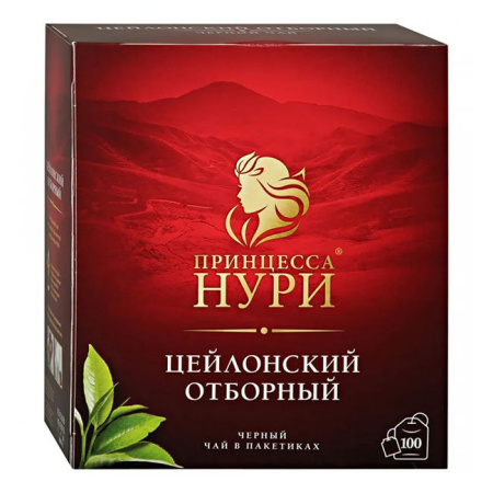 Чай Принцесса Нури Цейлонский отборный черный 100 пак.