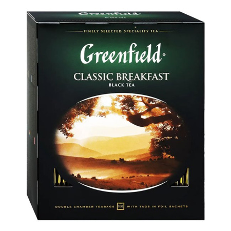 Чай Гринфилд Greenfield Classic Breakfast классический завтрак черный 100 пак.