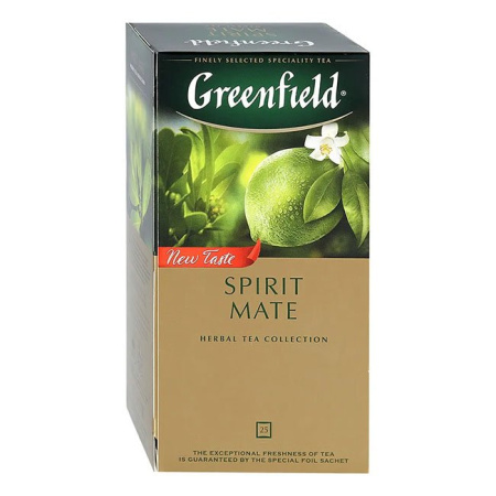 Чай Гринфилд Greenfield Spirit Mate чайный с ароматом лайма и грейпфрута 25 пак.