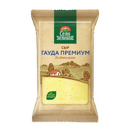 Сыр Гауда Премиум 40% БЗМЖ Село Зеленое 160 г*12