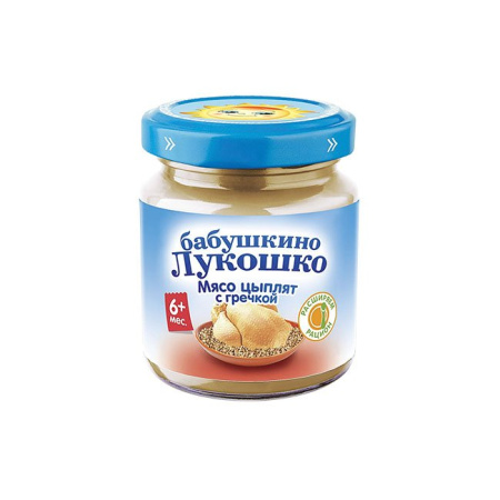 Пюре Бабушкино лукошко курица Ряба цыпленок греча 100 г
