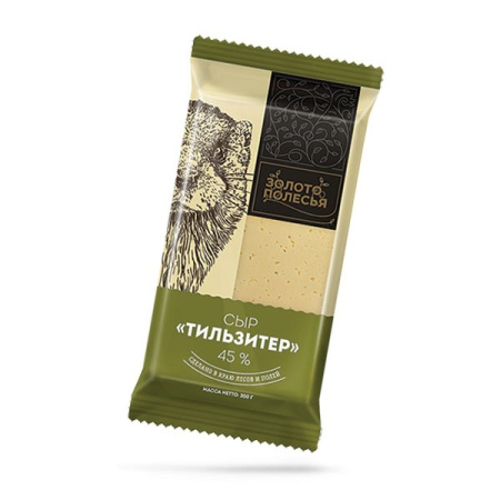 Сыр Тильзитер 45% БЗМЖ Золото Полесья 200 г