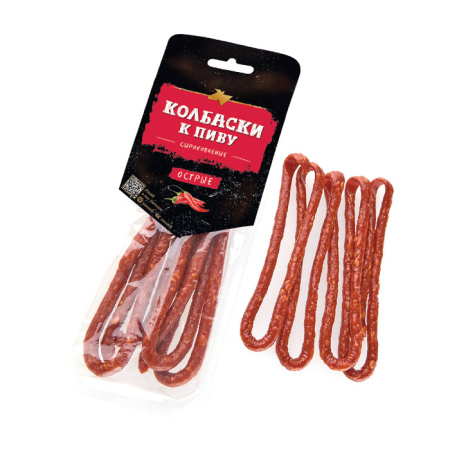 Колбаски К пиву острые сырокопченые САВА 70 г