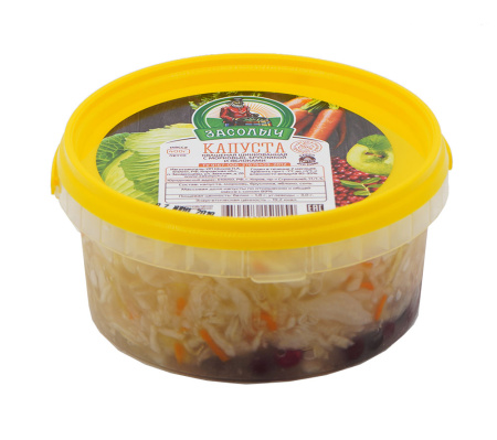 Капуста кваш. морк/яблоко/брусника фасов. 400г Засолыч