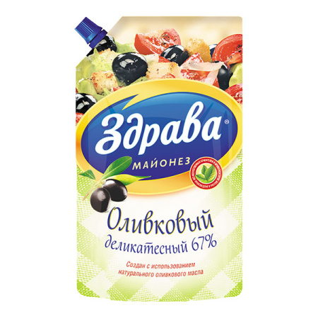 Майонез Здрава Оливковый 400гр 