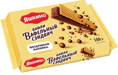 Вафельный сэндвич с шоколадной начинкой КДВ 180 г*16
