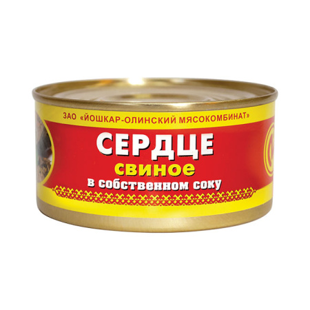 Сердце свиное в собственном соку Йола 325 г