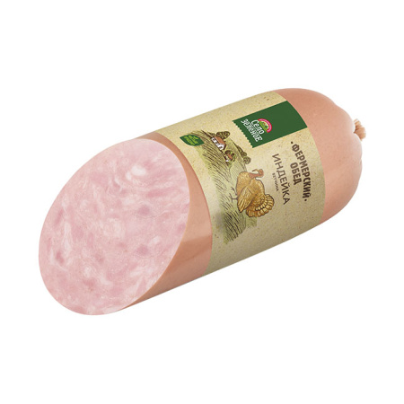 Ветчина из мяса индейки 2с Село Зеленое КуМК 400 г