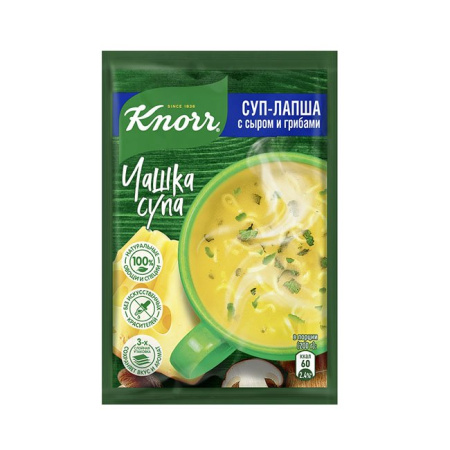 Чашка супа Кнорр сыр грибы с лапшой 15,5 г