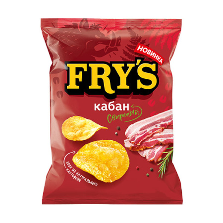 Чипсы картофельные FRY'S со вкусом Свирепый кабан 70 г*24