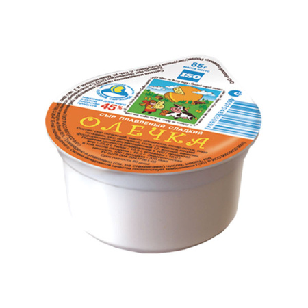 Сыр плавленый Олечка ваниль 45% КЕЗ 85 г*14