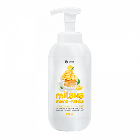 Мыло-пенка для рук Milana лимонный пирог Grass 500 мл