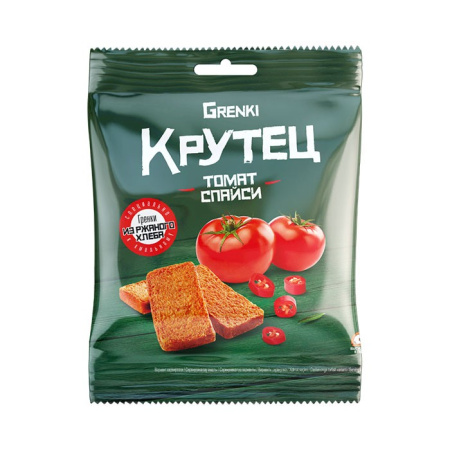 Гренки Крутец со вкусом томата спайси 80 г*30