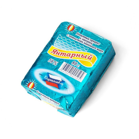 Продукт плавленый Янтарный сЗМЖ Рязань фольга 80 г