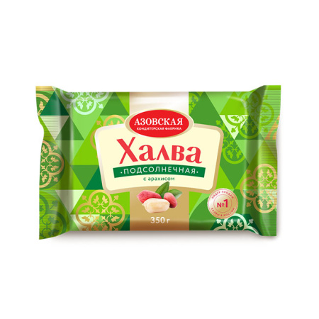 Халва подсолнечная с арахисом Азов 350 г*16