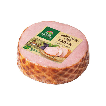 Балык Деревенский из свинины копчено-вареный Село Зеленое КуМК в/у 300 г