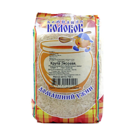Рис пропаренный Домашний ужин 700 г