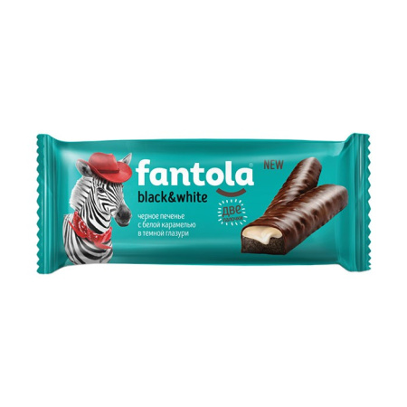 Печенье Fantola Black & White черное с белой начинкой Черноголовка 50 г*12
