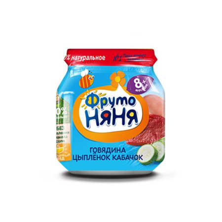 Пюре Фрутоняня говядина цыпленок кабачок 100 г