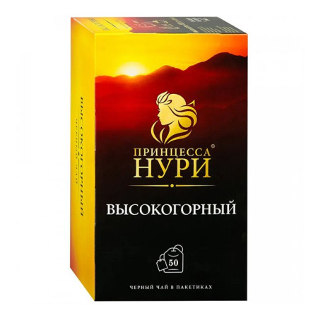 Чай Принцесса Нури Высокогорный черный 50 пак.