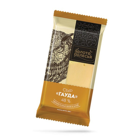 Сыр Гауда 48% БЗМЖ Золото Полесья 200 г