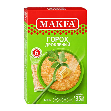 Горох дробленый Макфа вар. пак. 400 г