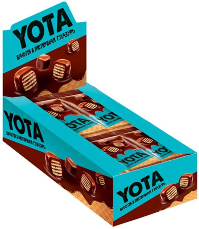 Драже вафля Yota в молочной шоколадной глазури КДВ 40 г*192